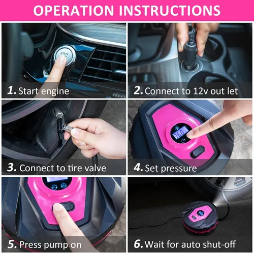 Miniatura 8 de Kit de emergencia para automóvil con compresor de aire portátil, kit de emergencia en carretera para vehículos, kit de asistencia de seguridad
