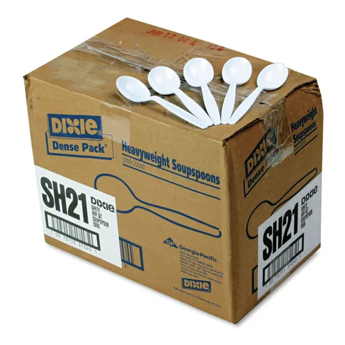 Miniatura 6 de Dixie SH517 SH517 - Cuchara para sopa de plástico de poliestireno de 5.75 pulgadas, 1 caja/caja (Georgia-Pacific)