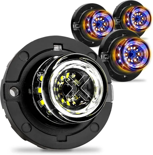 Miniatura 16 de Lamphus SnakeEye III Ámbar 12W LED Luz Estroboscópica Oculta [Montaje Cónico de Faro / Luz Trasera] [Clasificación SAE] Luz de Emergencia