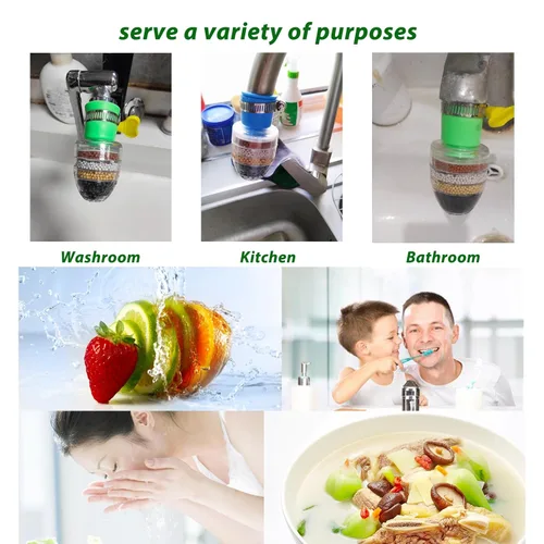 Miniatura 7 de 3 piezas de filtro de agua para grifo, filtros de cartucho de carbón activado de 6 capas, reemplazos de filtro de agua para grifo para fregadero
