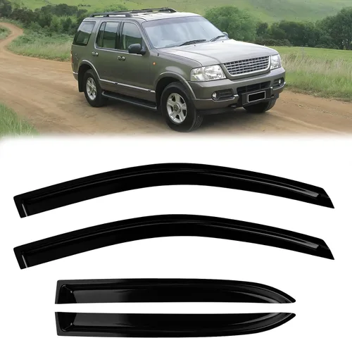 Miniatura 37 de Protectores de lluvia de ventana para Ford F150 SuperCab 2004-2014 2 piezas deflector de ventana para 09-14 F-150 con 2 puertas delanteras