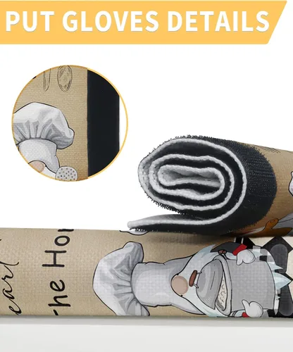 Miniatura 3 de Juego de 2 fundas para manijas de puerta de refrigerador con gnomos de chef, para lavavajillas, microondas, horno, nevera, estufa, accesorios