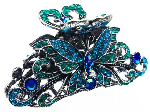 Fashion & Lifestyle Pinza de mandíbula grande de aleación de metal para mujeres y niñas, pinza bastante fuerte, pasador antideslizante, agarre hacia