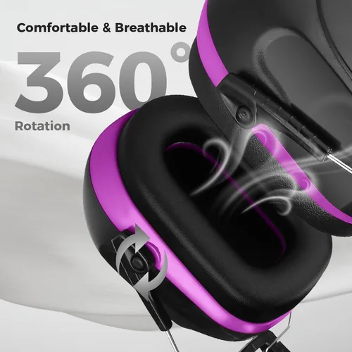 Miniatura 112 de ProCase NRR 28dB Noise Reduction Ear Muffs, Foldable Adjustable Noise Cancelling Headphones