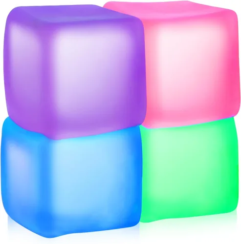 Paquete de 4 cubos de juguete antiestrés para aliviar la ansiedad y el estrés con sustancia gruesa, juguetes antiestrés para el aula, bolas de