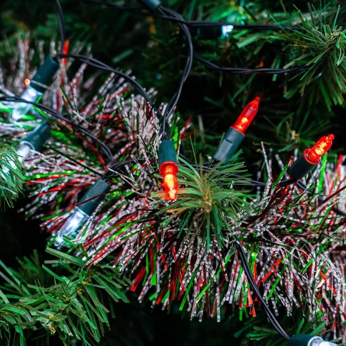 Miniatura 5 de TW SHINE - Luces de Navidad operadas con batería, paquete de 2, total 100 LED, 32 pies, luces de cadena operadas con batería con 8 modos, luces