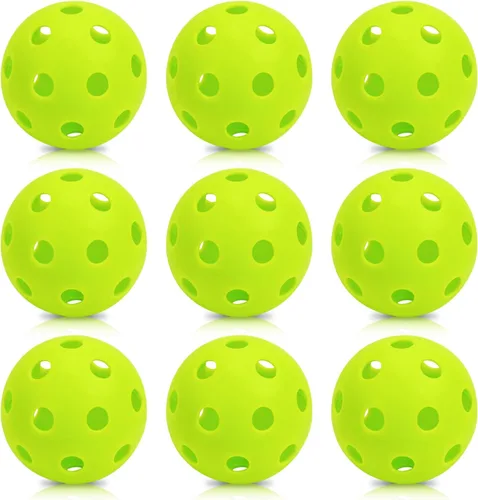 Miniatura 10 de Paquete de 16 pelotas de béisbol de plástico, bolas huecas para práctica de bateo ligera, pelotas de entrenamiento para interiores y exteriores