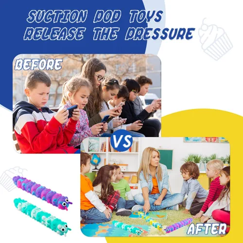 Miniatura 8 de Juguete Fidget Pop de Succión, Juguetes para Relajarse y Aliviar la Presión, Juguetes Sensoriales Popper Anti-Presión de Compresión 3D para Niños