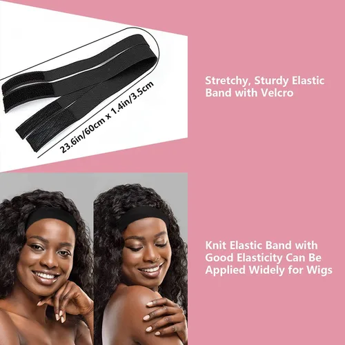 Miniatura 4 de Goiple 11 piezas Kit de peluca para pelucas de encaje frontal para principiantes, palo de cera para cabello, banda elástica de fusión de encaje