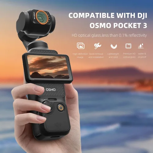 Miniatura 2 de REYGEAK Kit de filtros de lente ND variable Pocket 3 VND 2-32 (1-5 Stop) y VND 64-512 (6-9 Stops) Compatible con DJI Osmo Pocket 3, marco