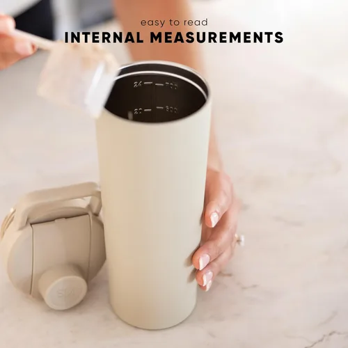 Miniatura 5 de Simple Modern - Botella mezcladora de acero inoxidable con bola, botella metálica aislada, para mezclas de proteínas, batidos y preentrenamiento