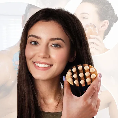 Miniatura 7 de 2 moldes de silicona Emfure Massage para jabones, 4.5 onzas, moldes únicos de barra de jabón para el cabello en casa (azul y rosa)