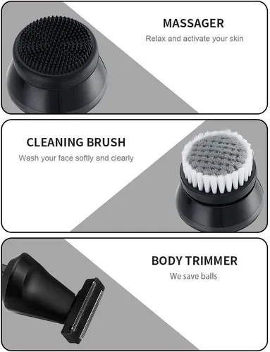 Miniatura 3 de Afeitadoras de cabeza para hombres calvos, afeitadoras eléctricas para hombres - Maquinilla de afeitar eléctrica inalámbrica impermeable IPX7