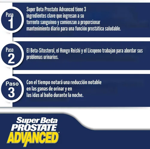 Miniatura 5 de Suplemento avanzado de próstata Super Beta para hombres: reduce los viajes al baño, promueve el sueño, apoya la salud urinaria y el vaciado
