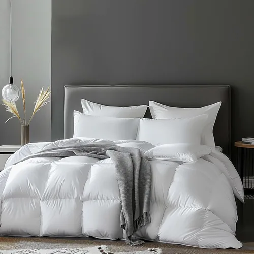 Beautyrest Edredón de plumón blanco de mezcla de Tencel/algodón, calidez ligera, fabricado en Estados Unidos, potencia de relleno 650, tamaño Queen