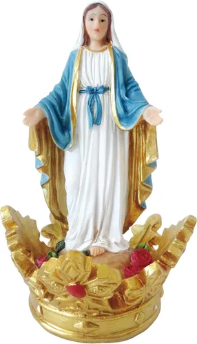 Estatua de Virgen María de 5.5 pulgadas, regalo de estatua de Virgen María, decoración religiosa