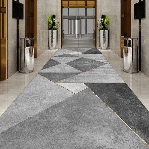 Alfombras geométricas para pasillos, pasillos, tapetes gruesos para el hogar, entrada de hotel, alfombra larga – 3.3 ft/4.9 ft/8.2 ft/11.5 ft/14.8