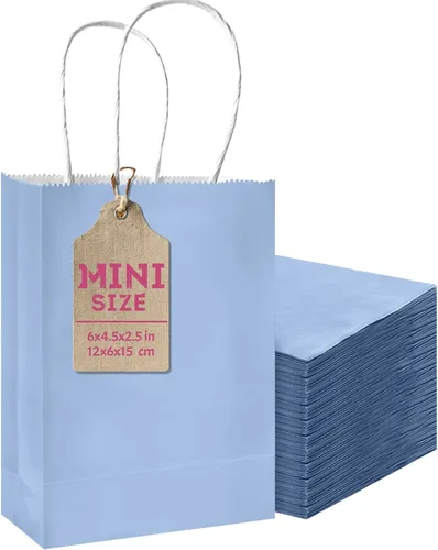 Miniatura 18 de qiqee Paquete de 50 bolsas de regalo de papel negro con asas a granel 13"x10.3"x4.6" bolsas de favor para fiestas de tamaño grande múltiples usos