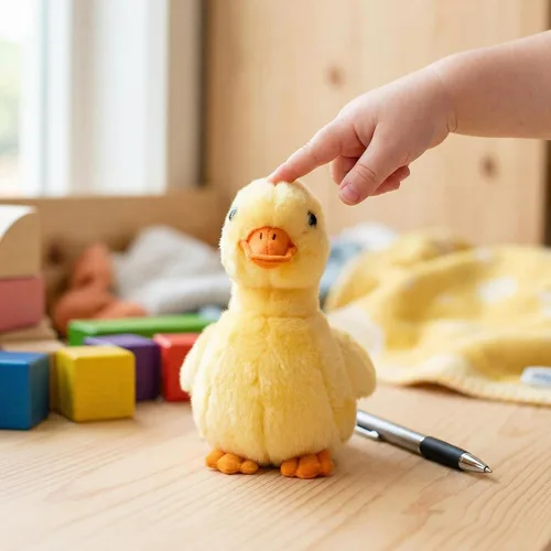Miniatura 9 de Peluche de pato pequeño amarillo, animal de peluche de pato de simulación de 5.5 pulgadas, muñeca de pato bebé como regalo para tus hijos