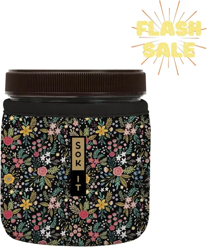 Miniatura 146 de Sok It IceCreamSok - Funda de neopreno aislada (flores abstractas, pintas de helado cónicas)