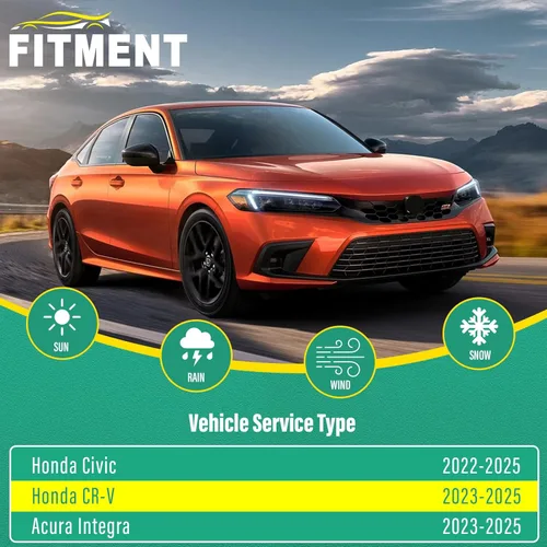 Miniatura 2 de Limpiaparabrisas de repuesto de 24 pulgadas y 19 pulgadas para Honda Civic 2022 2023 2024 2025 / Honda CRV CR-V Acura Integra 2023 2024 2025 Premium