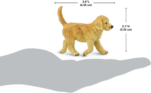 Miniatura 3 de Safari Ltd. Golden Retriever - Figura de cachorro pintada a mano, realista de 2.75 pulgadas, juguete divertido y educativo para niños, niñas y niños