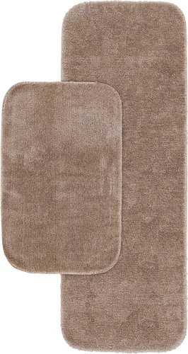 Miniatura 128 de Garland Rug 2 alfombras de baño tradicionales de nailon lavables color morado (17 x 24 pulgadas, 21 x 34 pulgadas), suaves, absorbentes y elegantes