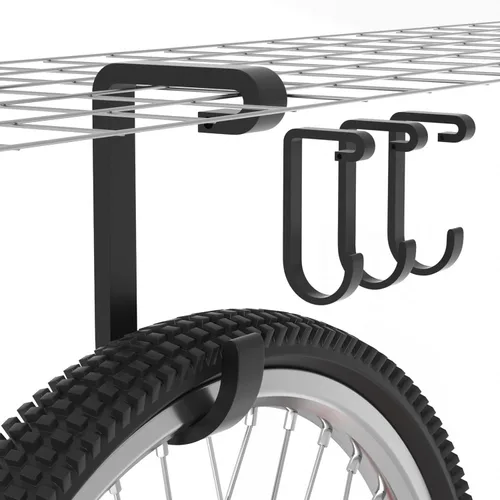 Miniatura 8 de bussdis Ganchos gruesos para bicicleta para portaequipajes de techo: Gancho de almacenamiento superior resistente para bicicleta, soporta 50 libras