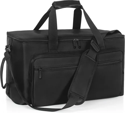 Miniatura 2 de AKOZLIN Bolso grande de viaje para cables de banda con divisores desmontables, estuche organizador de cables para DJ para computadora portátil
