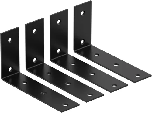 Miniatura 13 de YUMORE Soporte de Esquina en L, 6 Piezas, Junta de 65x65mm, Soportes de Ángulo Recto de 90 Grados, Acero Inoxidable Resistente para Estantes