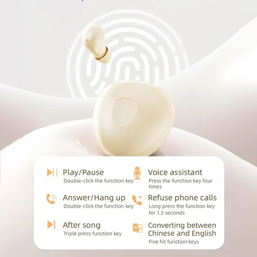 Miniatura 7 de Xmenha Mini auricular invisible pequeño inalámbrico blanco auricular para oídos pequeños canales mujeres dormir pequeños micro pequeños discretos