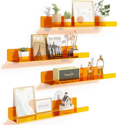 Miniatura 24 de upsimples Estantes acrílicos para decoración de pared, estante de exhibición de 15 pulgadas, organizador de perfumes para baño, dormitorio, sala