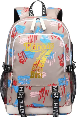 Miniatura 24 de Soccer Player 7 Mochila deportiva multifunción para viajes, portátil, para fanáticos del fútbol, para hombres y mujeres, negro - 2, Tamaño único