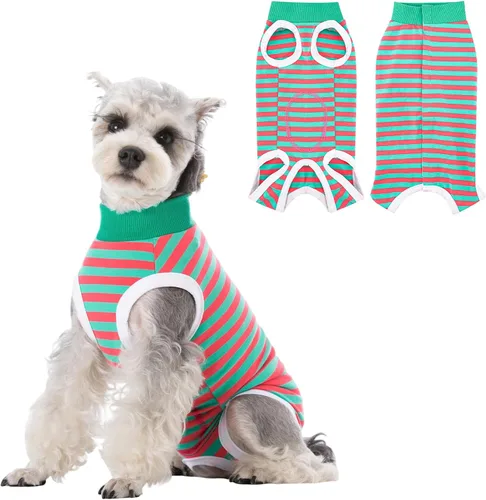 Miniatura 14 de Coppthinktu Traje de recuperación para perros, mameluco para cirugía, traje de recuperación de cirugía para perros pequeños y medianos, collar