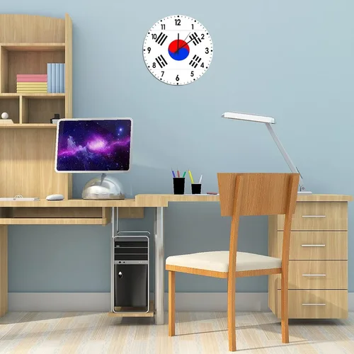 Miniatura 696 de Cheyan Reloj de pared con bandera de Canadá de 12 pulgadas, silencioso, sin tictac, de PVC, funciona con pilas, reloj redondo decorativo, regalo