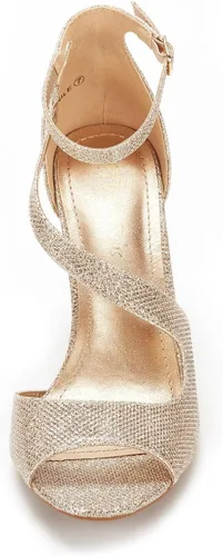 Miniatura 4 de Dream Pairs Nile Sandalias modernas de tacón tipo stiletto, con puntera abierta, para mujer