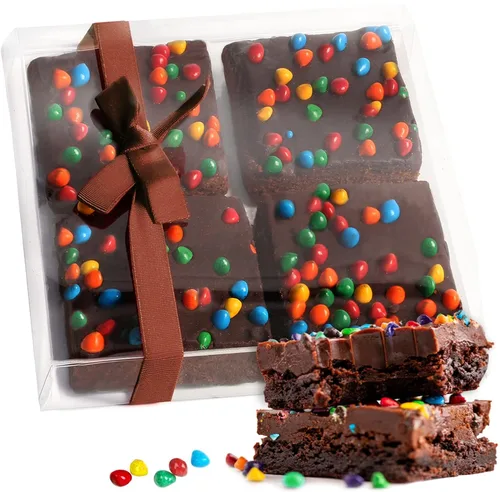Brownies de chocolate gourmet, cesta de regalo, regalos de galletas, corporativo principal para hombres y mujeres, cumpleaños, aniversario,