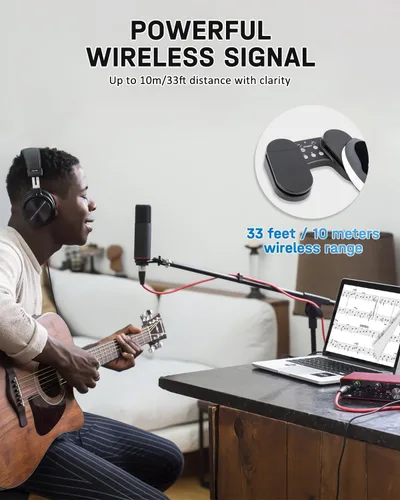 Miniatura 2 de Pedal inalámbrico para pasar páginas para iPad, STRICH - Pedal recargable para pasar páginas de música, pedal silencioso USB para tabletas