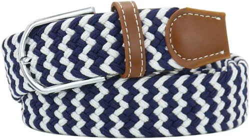 Miniatura 28 de Mixed Color Woven Stretch Braided Belts for Men and Women Fashion Elastic Belts