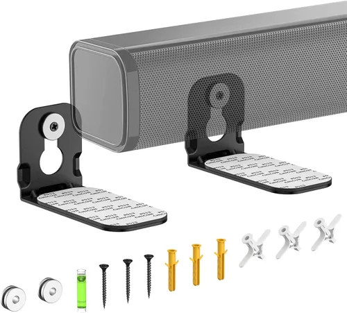 notiela Estante de Montaje para Barra de Sonido para Samsung, Sony, LG, Vizio, Bose, Onn y Más Soporte de Montaje de Pared para Barra de Sonido -