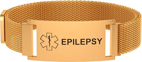Miniatura 25 de Pulsera de alerta médica para mujeres y hombres, pulsera ajustable con identificación de alerta médica para epilepsia diabética D.N.R marcapasos