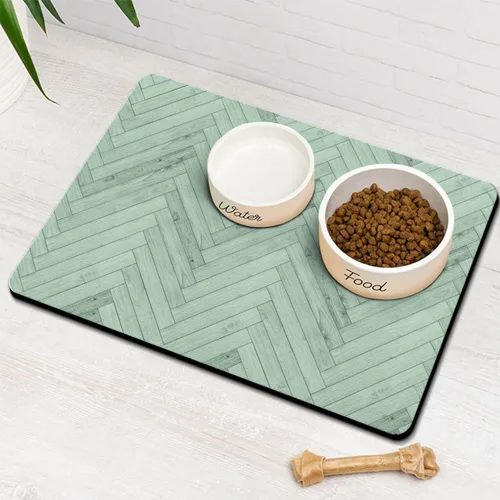 Miniatura 9 de Tapetes para Comida de Perros para Pisos Absorbentes, Tapete para Comida de Mascotas y Gatos - Tapetes de Secado Rápido para Tazones de Perros