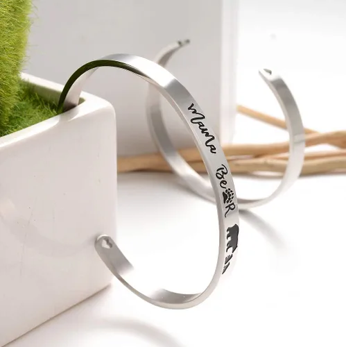 Miniatura 4 de Pulseras inspiradoras para abuela, mamá, hija, sobrina, tía, grabado, mensaje oculto, pulsera de acero inoxidable, corona de cumpleaños, joyería