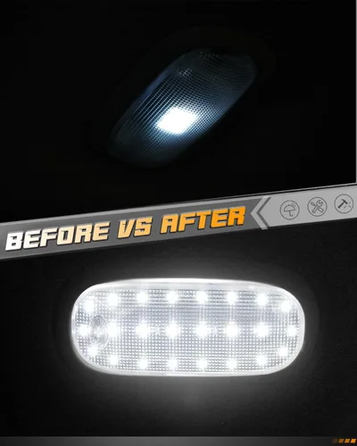 Miniatura 4 de HERCOO Cubierta de lente de luz de cúpula, luces interiores, montaje de lámpara de mapa de techo compatible con Dodge Ram 1500 2500 3500, Dakota