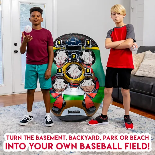 Miniatura 5 de Franklin Sports Juego Inflable de Lanzamiento de Objetivo para Niños - Juego Mini de Lanzamiento - Juego de Juguete Portátil para Interiores