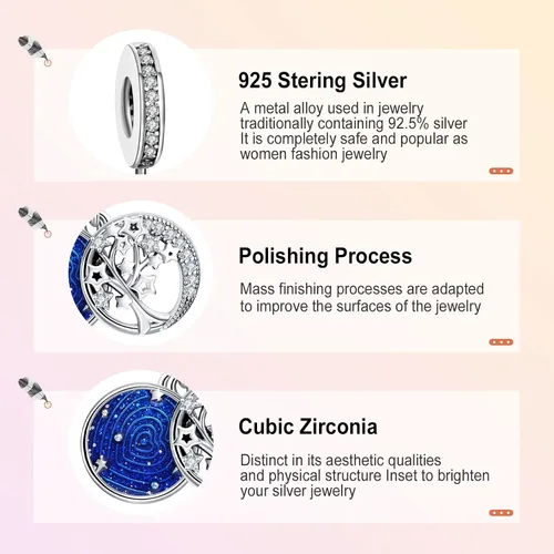 Miniatura 4 de Annmors Christmas Charm for Woman-925 Sterling Silver Dangle Pendant BeadGirl Jewelry Beads Gifts for Women BraceletNecklace