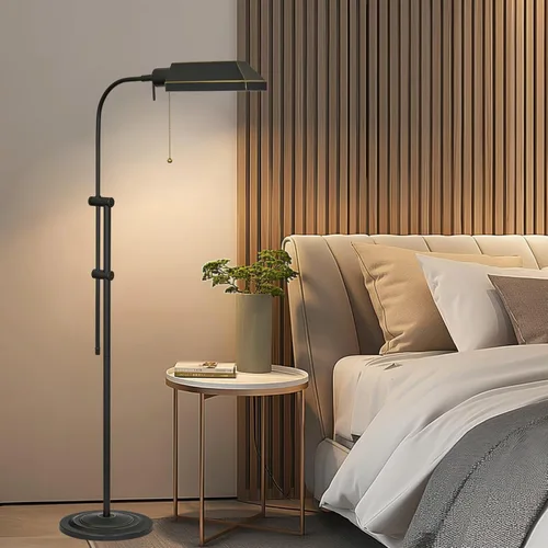 Miniatura 6 de Kira Home Prescott - Lámpara de pie industrial ajustable de 58 pulgadas, acabado de bronce oscuro, incluye bombilla LED de 6 W (60 W equivalente)