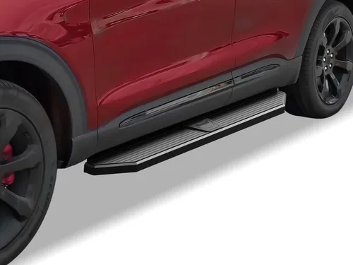 Miniatura 4 de APS Estribos de 6 pulgadas (estilo plano con recubrimiento en polvo de acero inoxidable negro) Barras laterales compatibles con Ford Explorer