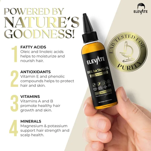 Miniatura 4 de Elevate Aceite de batana para el crecimiento del cabello Aceite orgánico crudo 100% puro y natural de Honduras Suero prensado en frío y sin