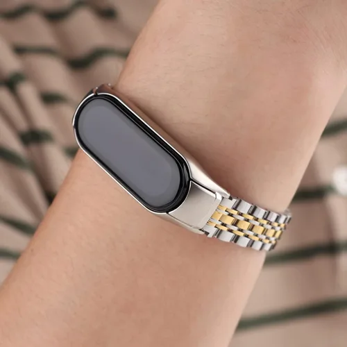 Miniatura 3 de Mi Band 6 bandas de repuesto, correa de metal para reloj, correa de acero inoxidable, pulsera de negocios, pulsera de repuesto para mujeres y A04